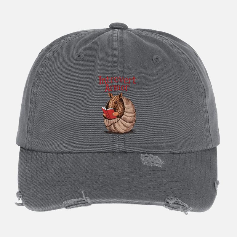 Introvertierter Gürteltier Flexfit Vintage Destroyed Cap