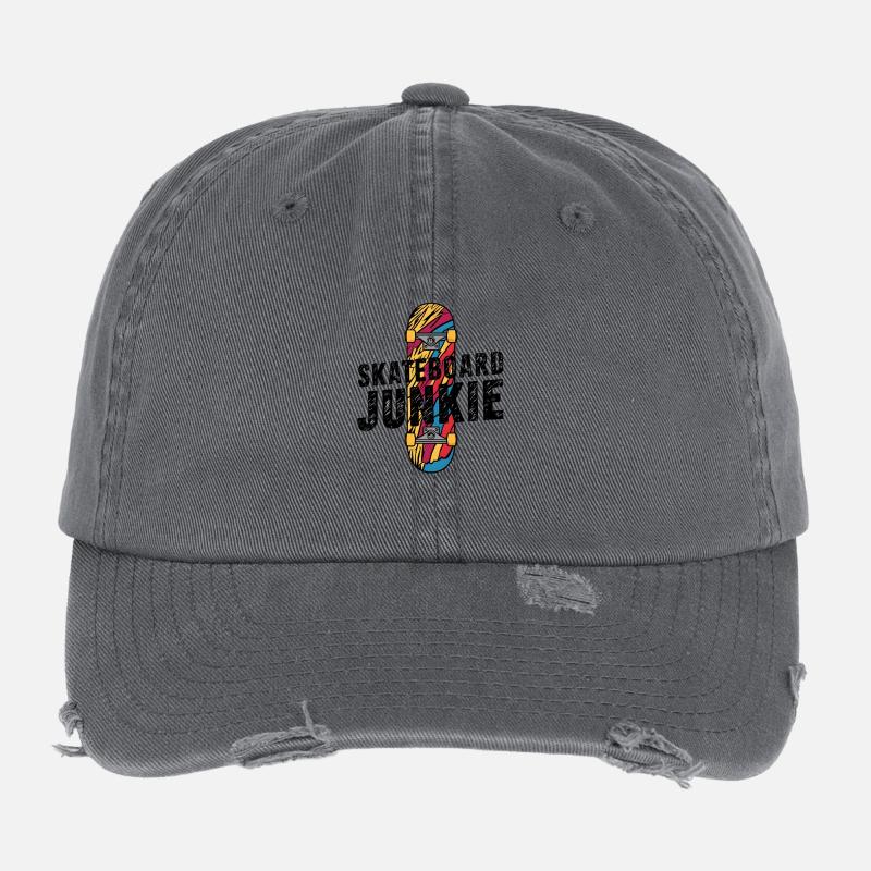 Accro du skateboard Casquette vintage effet usé Flexfit