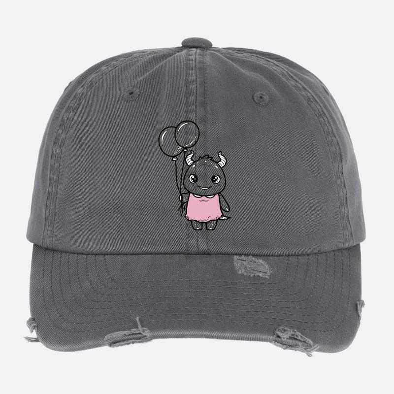 2 kleinesMonster rosa Flexfit Vintage Destroyed Cap