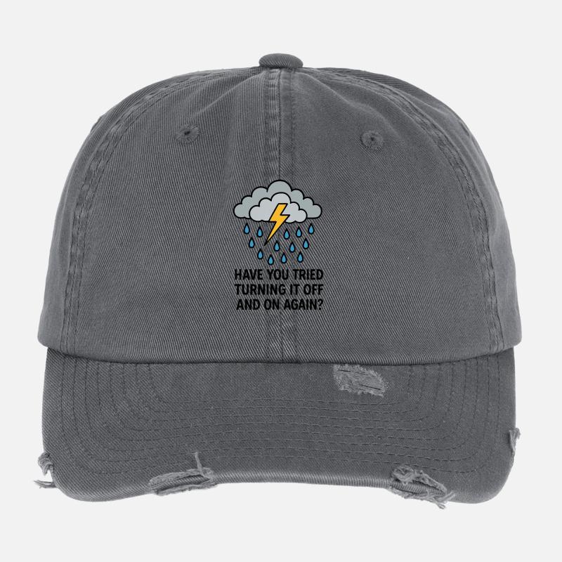 Neustart zum Lachen: Temporal Tech Humor Flexfit Vintage Destroyed Cap