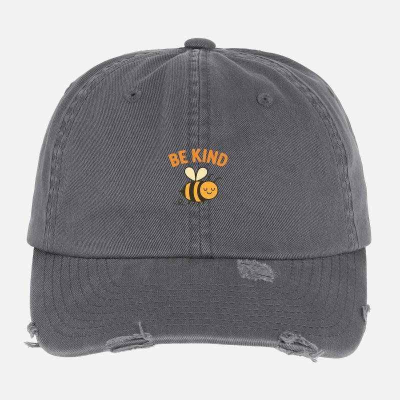 Soyez gentil - Conception d’abeille mignonne Casquette vintage effet usé Flexfit