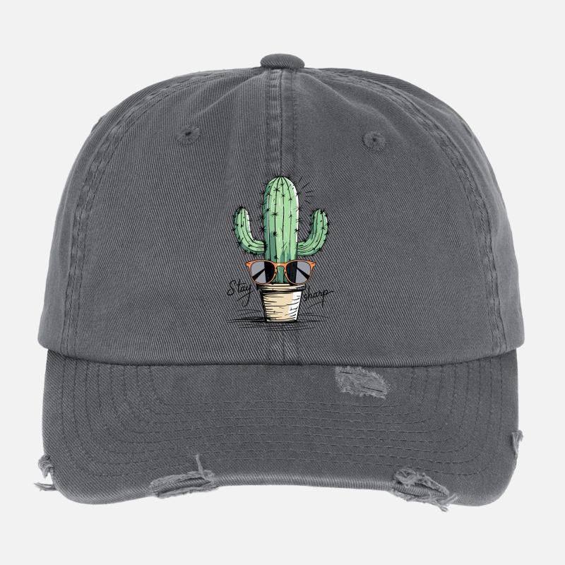Conception de lunettes de soleil Cactus Casquette vintage effet usé Flexfit