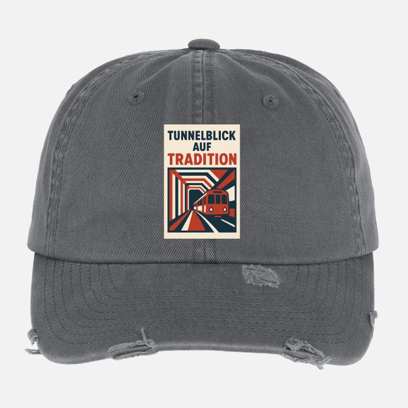 Tunnelblick auf Tradition U Bahn Flexfit Vintage Destroyed Cap
