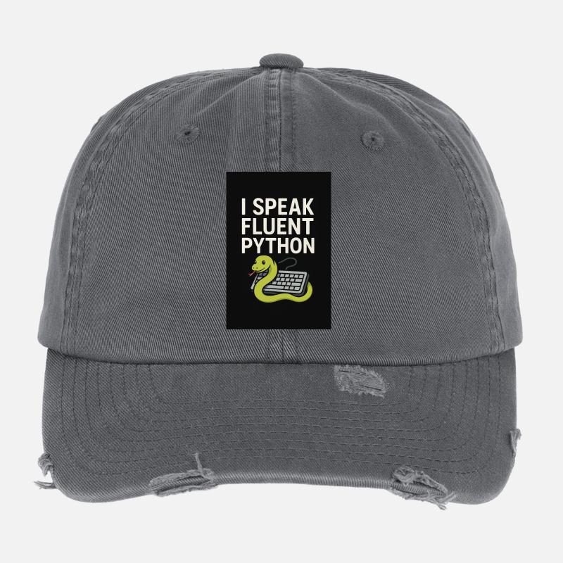 Serpent de codage Python Casquette vintage effet usé Flexfit