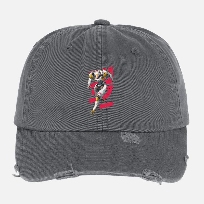 Robot de combat de loup futuriste Casquette vintage effet usé Flexfit