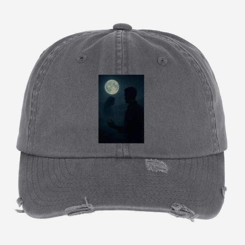 Moon Night Relationship Flexfit Vintage Destroyed Cap