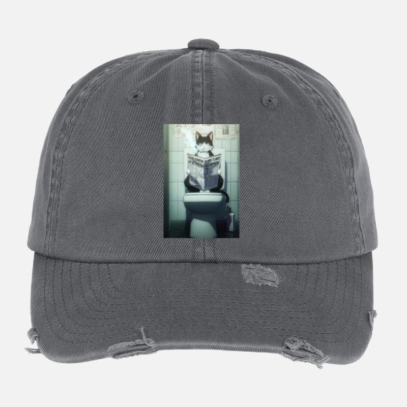 La routine matinale de Cool Cat Casquette vintage effet usé Flexfit