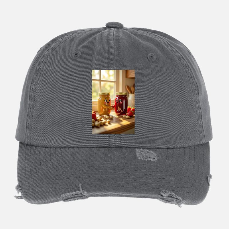 Lustige und warme Marmeladengläser Flexfit Vintage Destroyed Cap