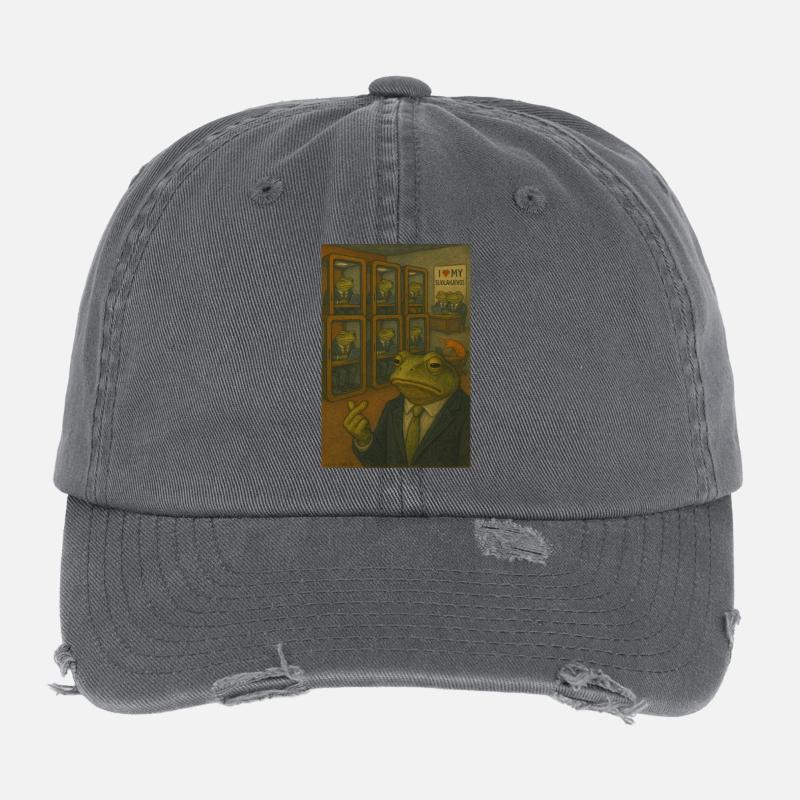 The Return to Office Flexfit Vintage Destroyed Cap