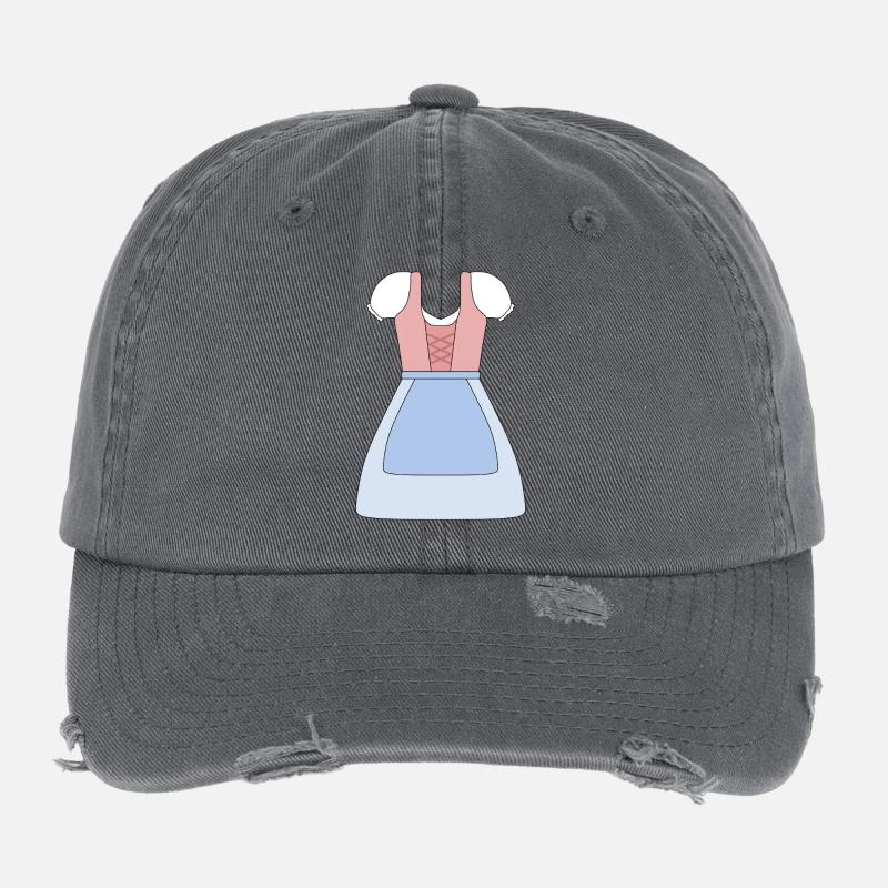 Conception de robe bavaroise traditionnelle Dirndl - Casquette vintage effet usé Flexfit - charbon