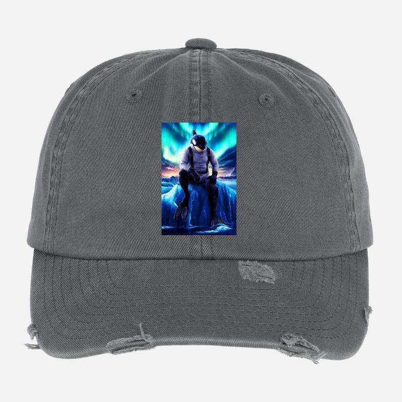Humanoid Orca Diver Flexfit Vintage Destroyed Cap