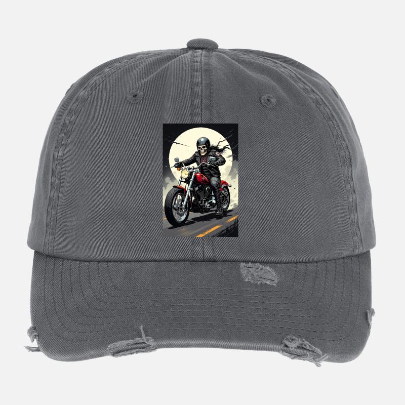 Chopper_Biker_Artwork_Collection_R05 Casquette vintage effet usé Flexfit