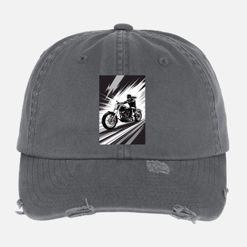 Chopper_Biker_Artwork_Collection_R03 Flexfit Vintage Destroyed Cap