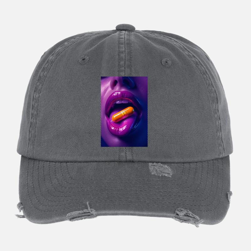 Orangepill night Flexfit Vintage Destroyed Cap