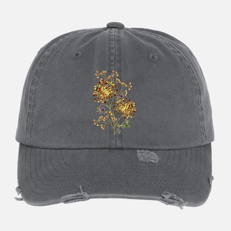 Fleur Casquette vintage effet usé Flexfit