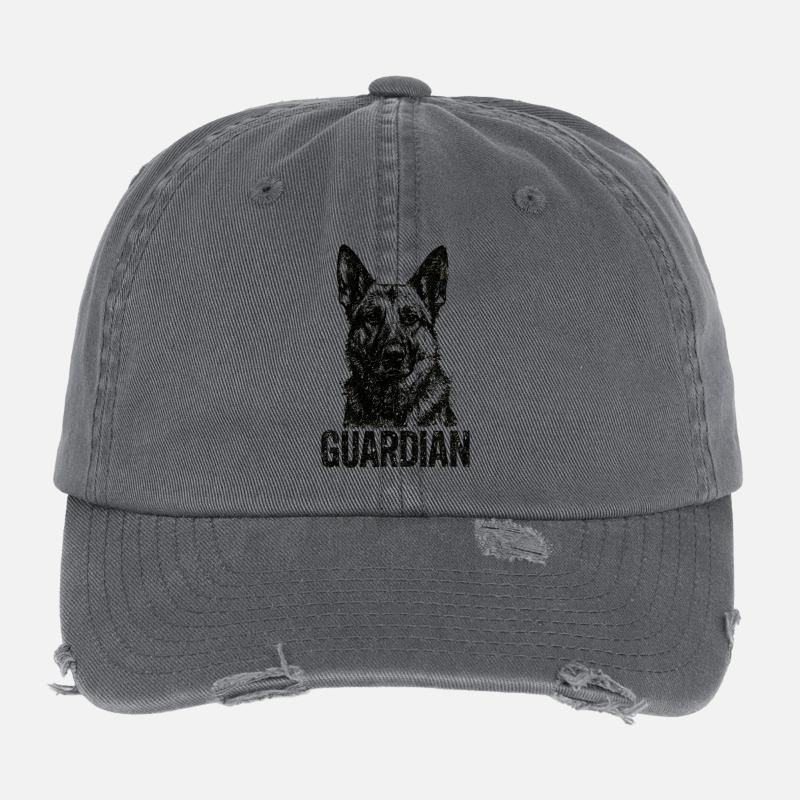 Deutscher Schäferhund - Wachhund Flexfit Vintage Destroyed Cap