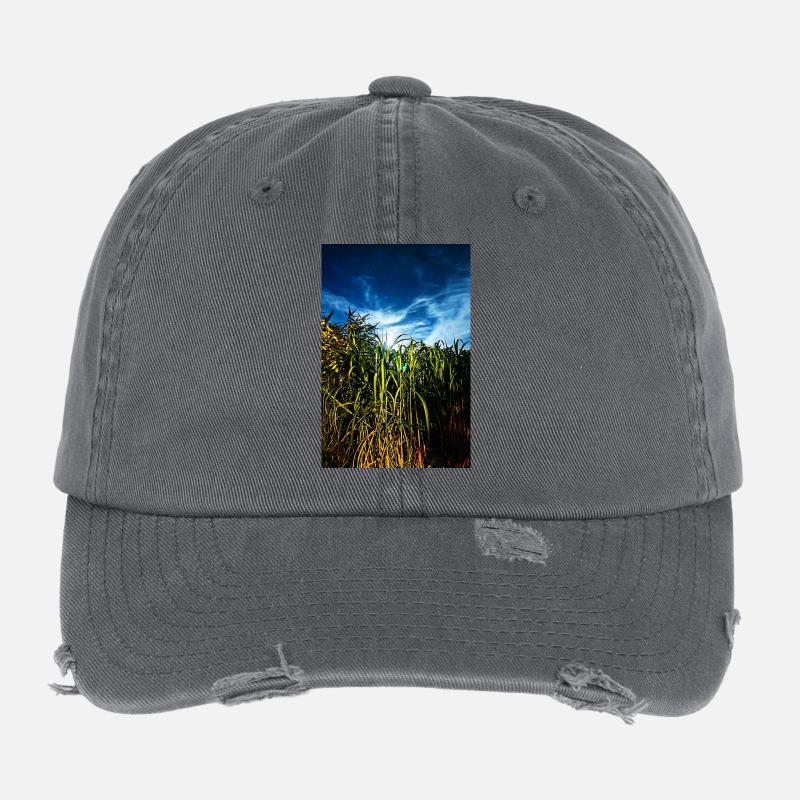 Clair de lune dans le roseau Casquette vintage effet usé Flexfit