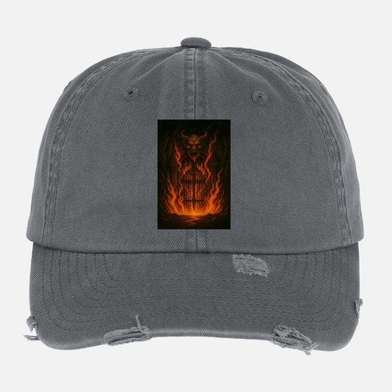 Feuerpforte Dämonengestalt Flexfit Vintage Destroyed Cap