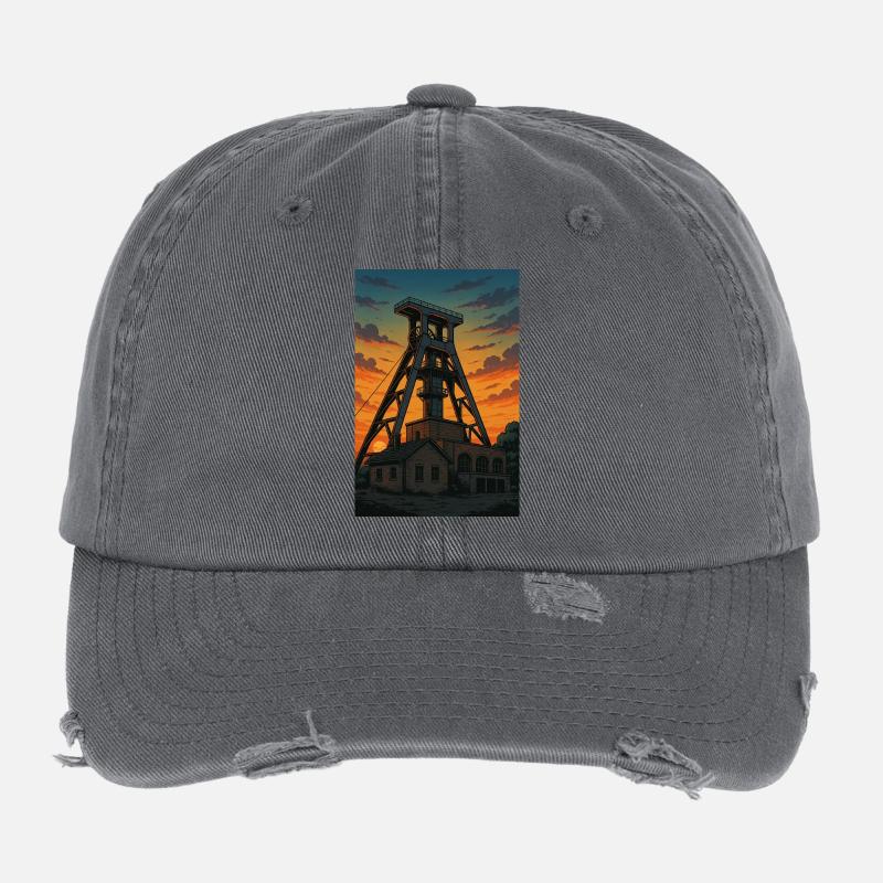 Zeche Flexfit Vintage Destroyed Cap