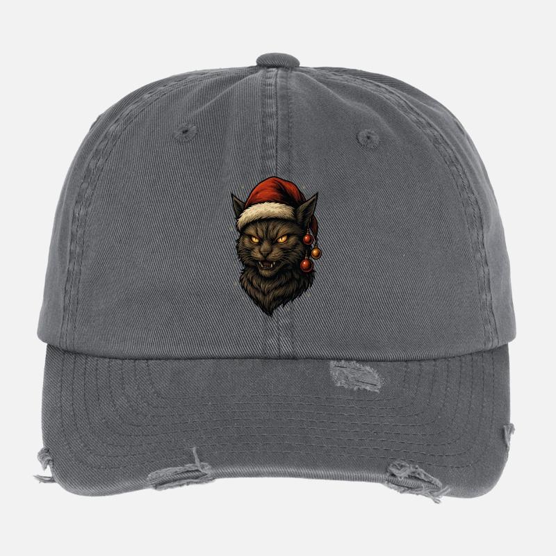 Black Christmas hangover Flexfit Vintage Destroyed Cap