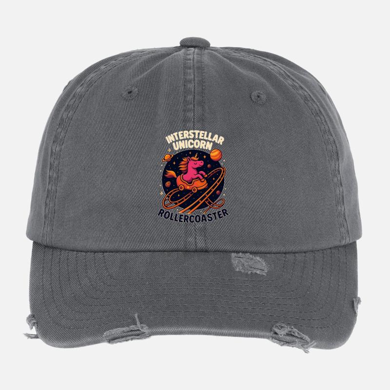Einhorn Achterbahn Flexfit Vintage Destroyed Cap