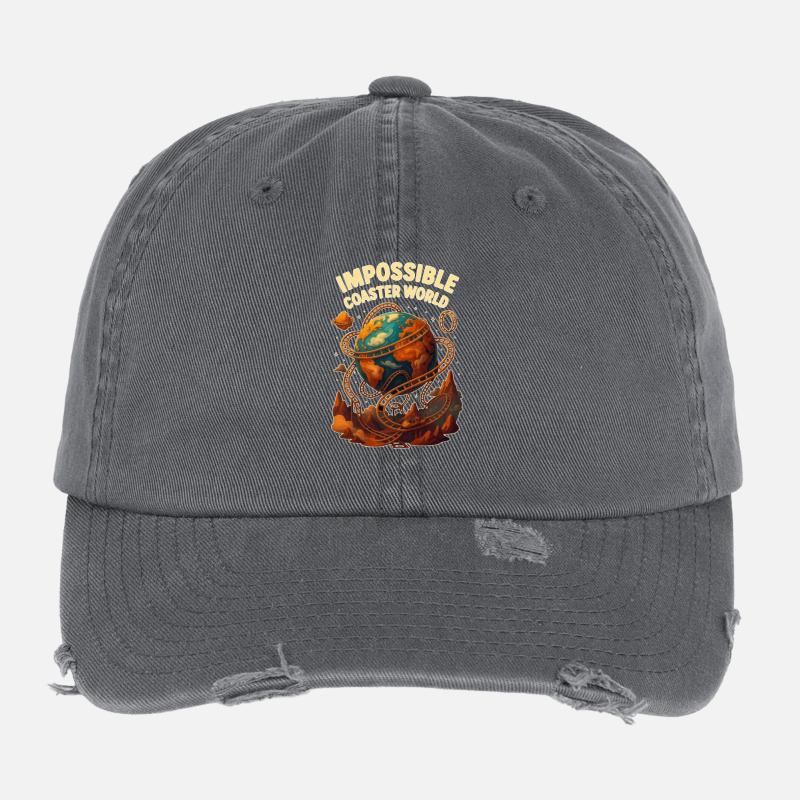 Impossible Roller Coaster World Flexfit Vintage Destroyed Cap