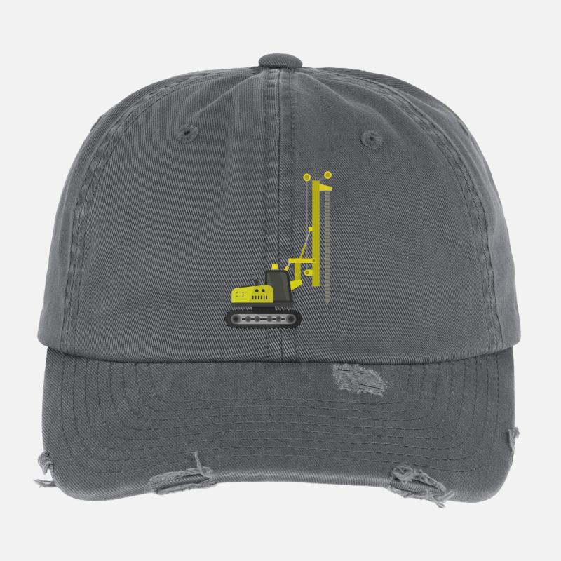 Crawler drilling rig Flexfit Vintage Destroyed Cap