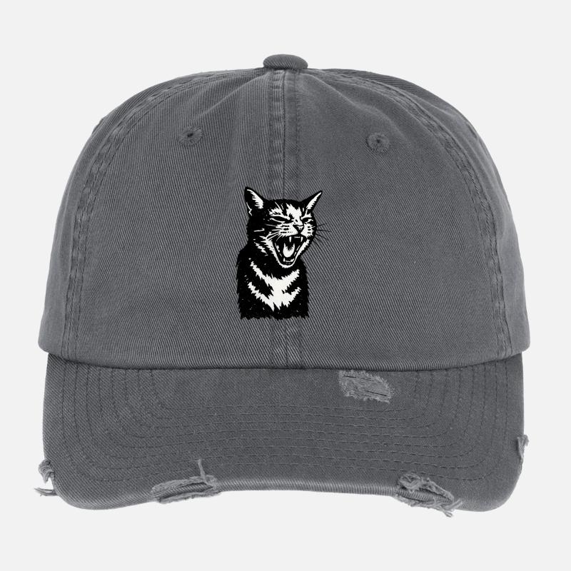 Screaming Shadowcat Flexfit Vintage Destroyed Cap