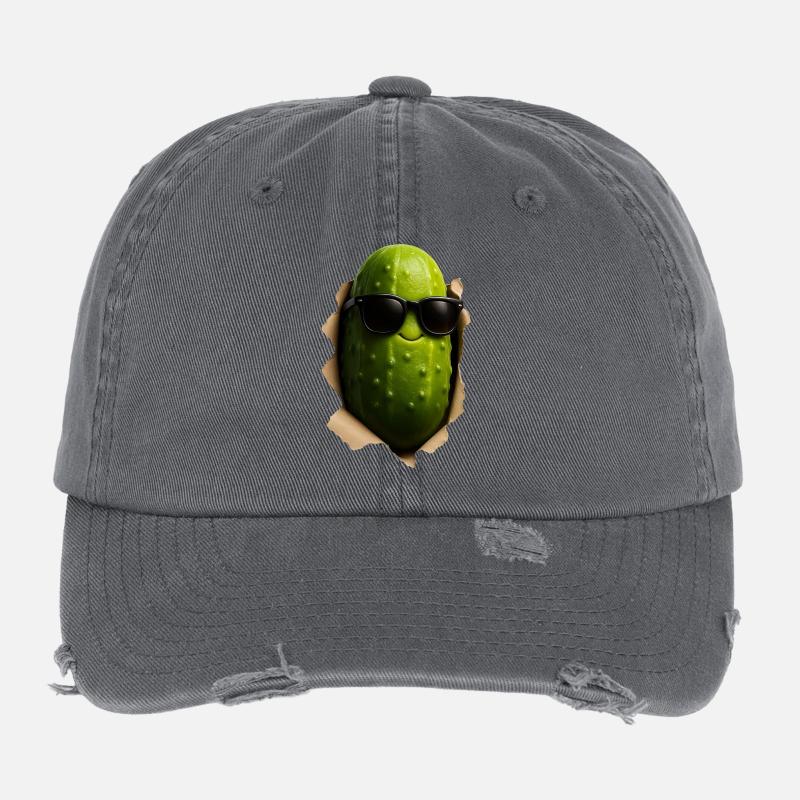 Cornichon au concombre Casquette vintage effet usé Flexfit