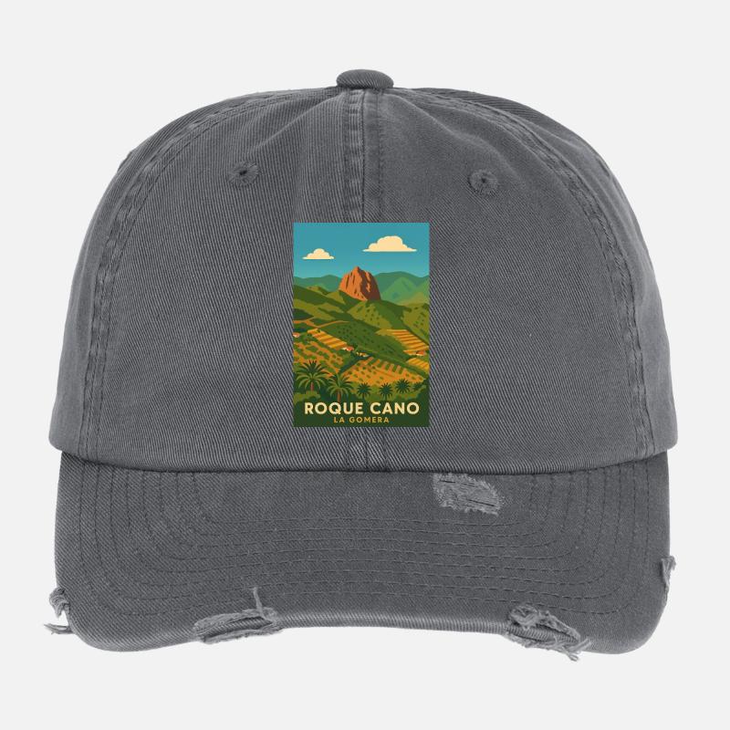 Roque Cano La Gomera Casquette vintage effet usé Flexfit