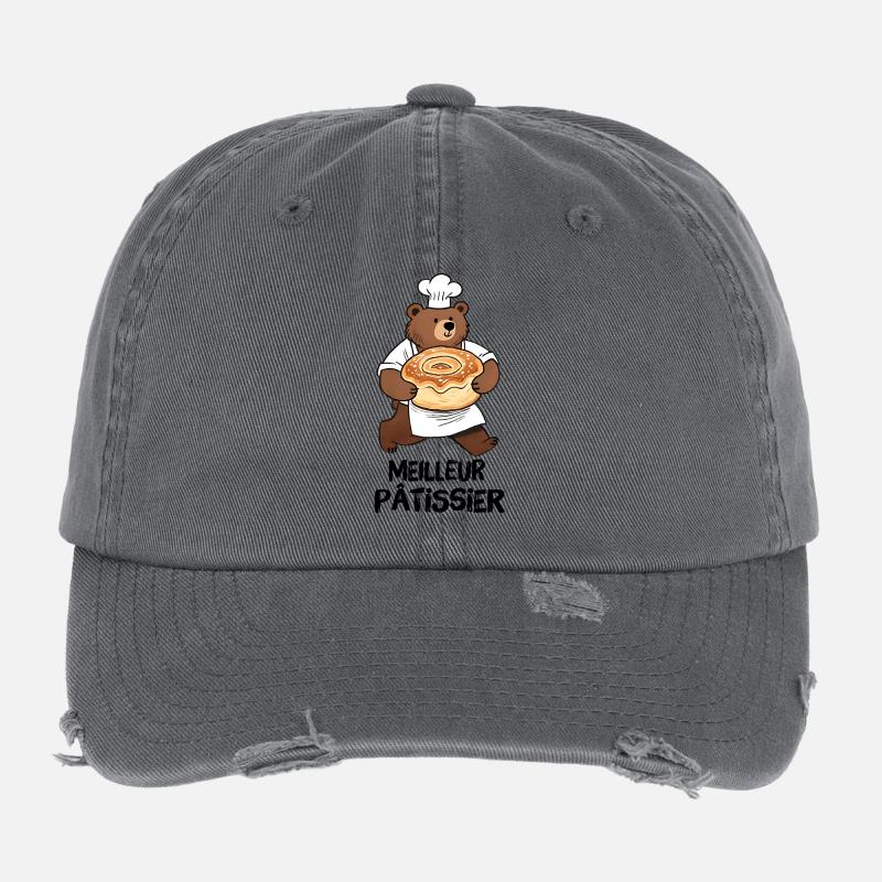 Meilleur chef pâtissier  Casquette vintage effet usé Flexfit
