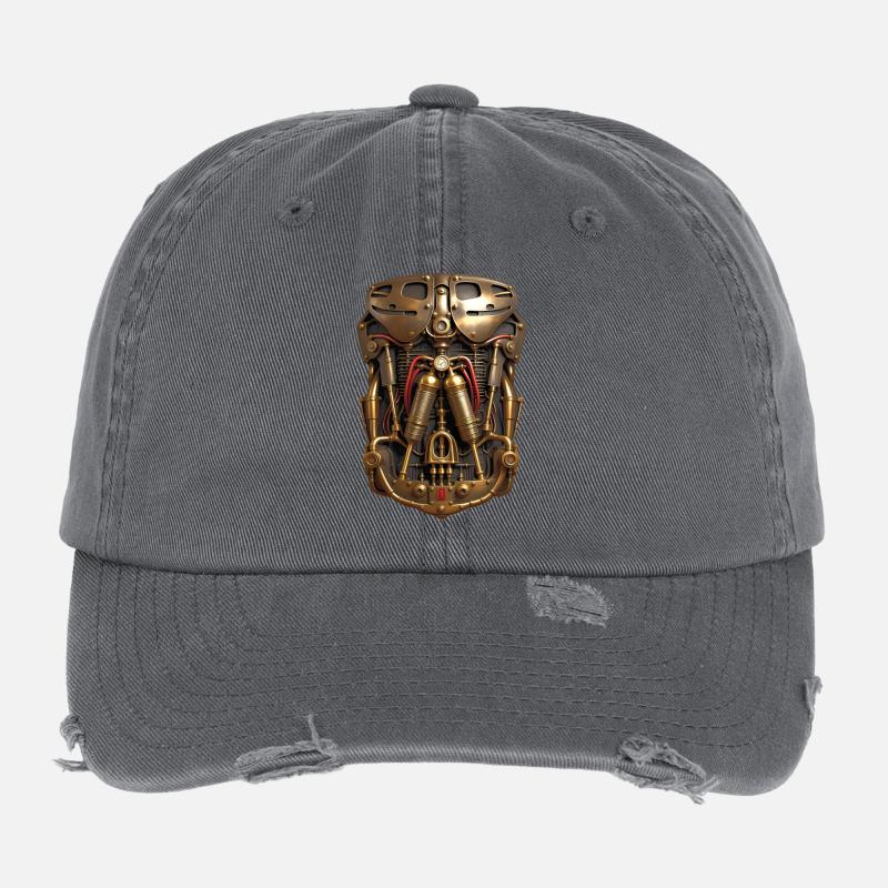 CYBORG ARMOR - steam punk'n'roll Casquette vintage effet usé Flexfit