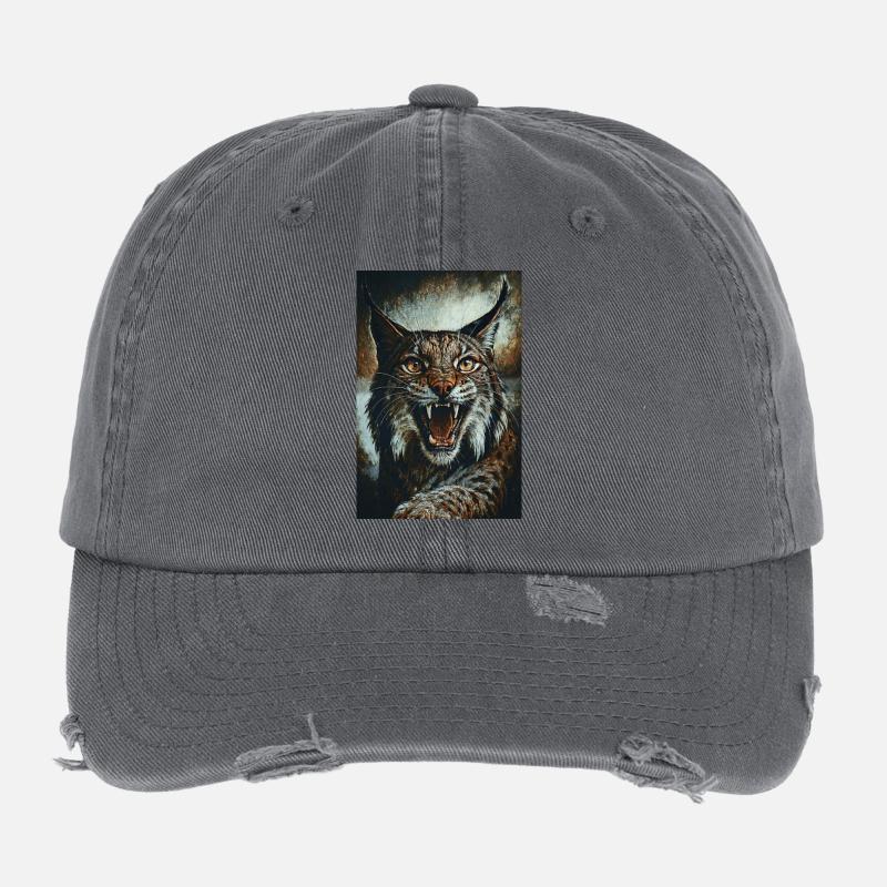 Wildcat en colère Casquette vintage effet usé Flexfit