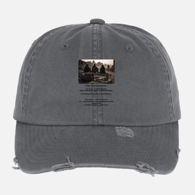 Ruines à la lumière du soir Casquette vintage effet usé Flexfit