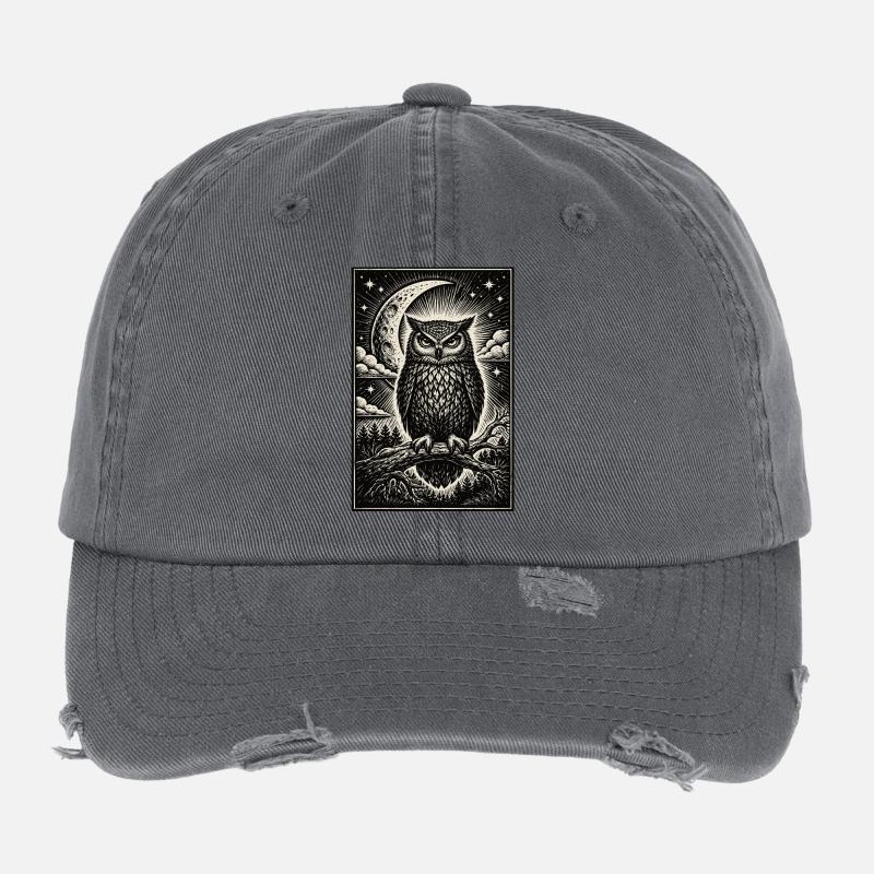 Mystische Eule Flexfit Vintage Destroyed Cap