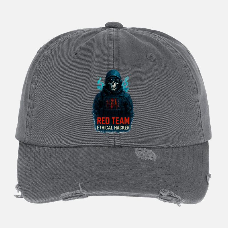 RED TEAM Ethischer Hacker Flexfit Vintage Destroyed Cap