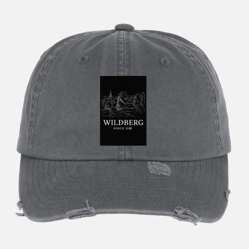 Paysage historique de Wildberg Casquette vintage effet usé Flexfit