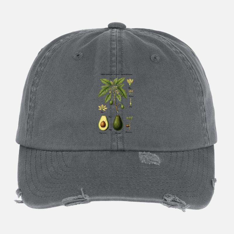 Botanical Board Avocado Tree Naturstudie Flexfit Vintage Destroyed Cap