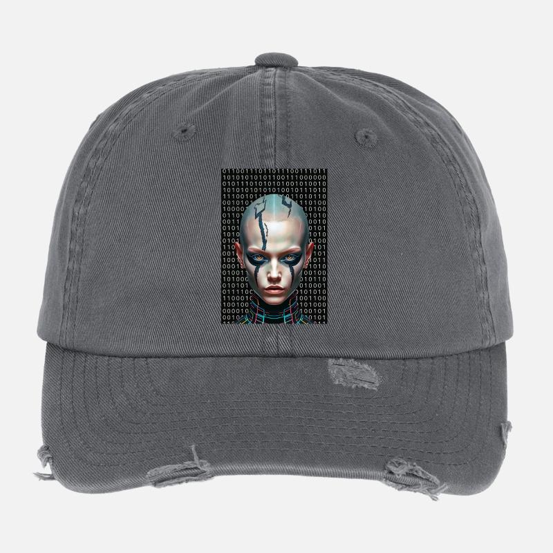 Steampunk Girl 10 Advanced Flexfit Vintage Destroyed Cap
