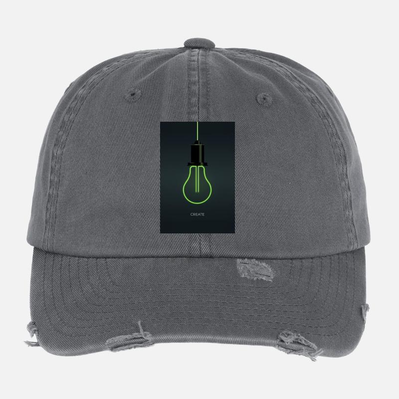 Create – Ampoule néon pour esprits créatifs Casquette vintage effet usé Flexfit