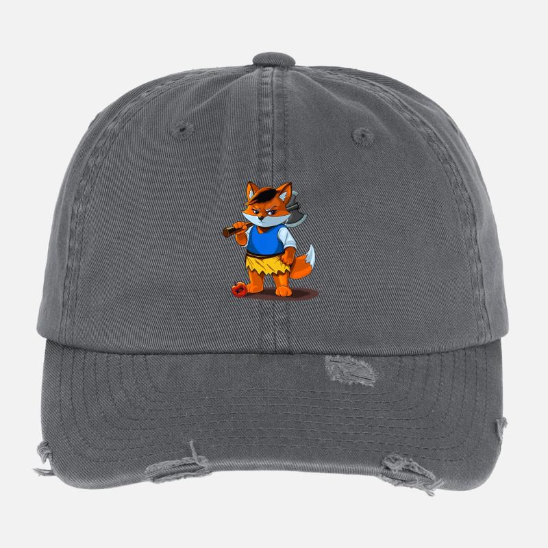 Iron Foxwhite Flexfit Vintage Destroyed Cap