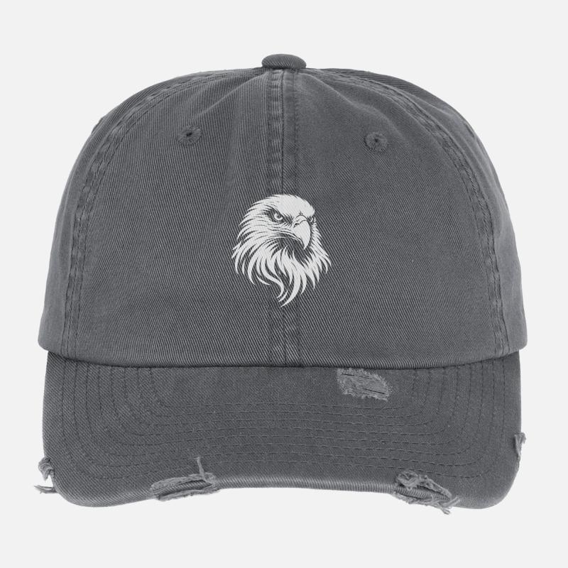 Eagle Head – Conception minimale d’art lineal Casquette vintage effet usé Flexfit