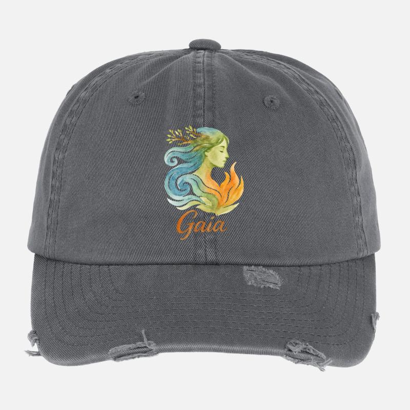Gaia – Mutter Natur – Baum des Lebens Flexfit Vintage Destroyed Cap