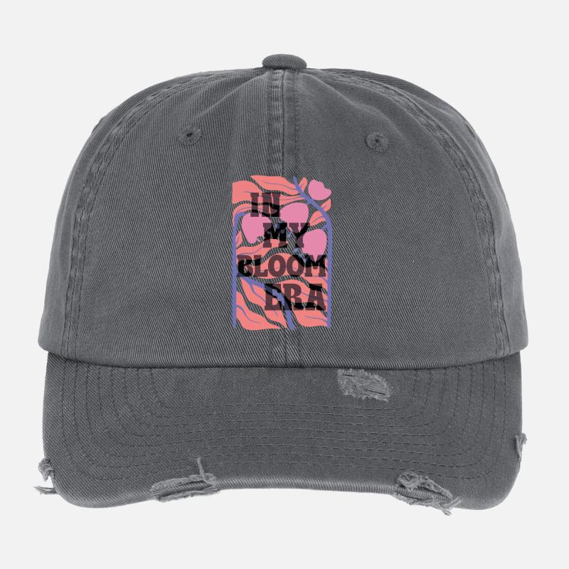 Art textuel floral de la nébuleuse Bloom Casquette vintage effet usé Flexfit
