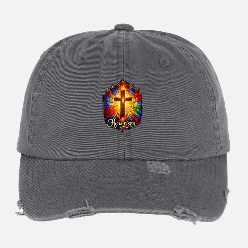 he is risen Flexfit Vintage Destroyed Cap