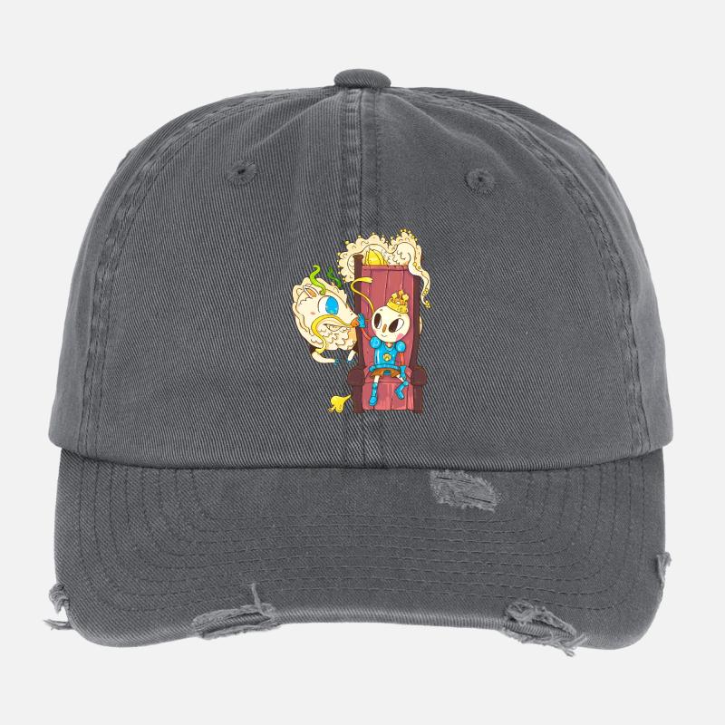 Dragon et oignon Casquette vintage effet usé Flexfit