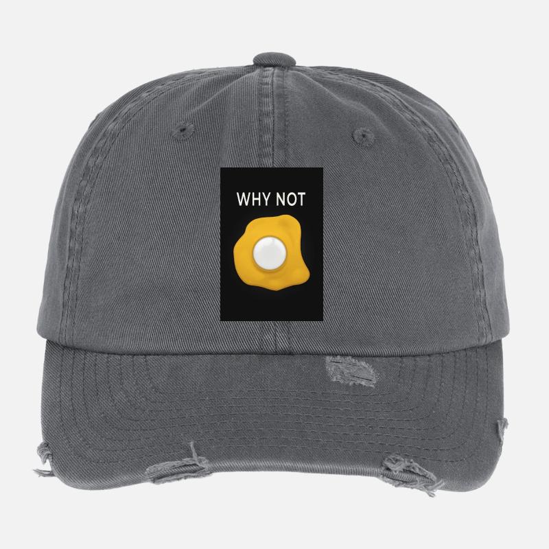 Why Not Minimal Poster Egg Design Modern Flexfit Vintage Destroyed Cap