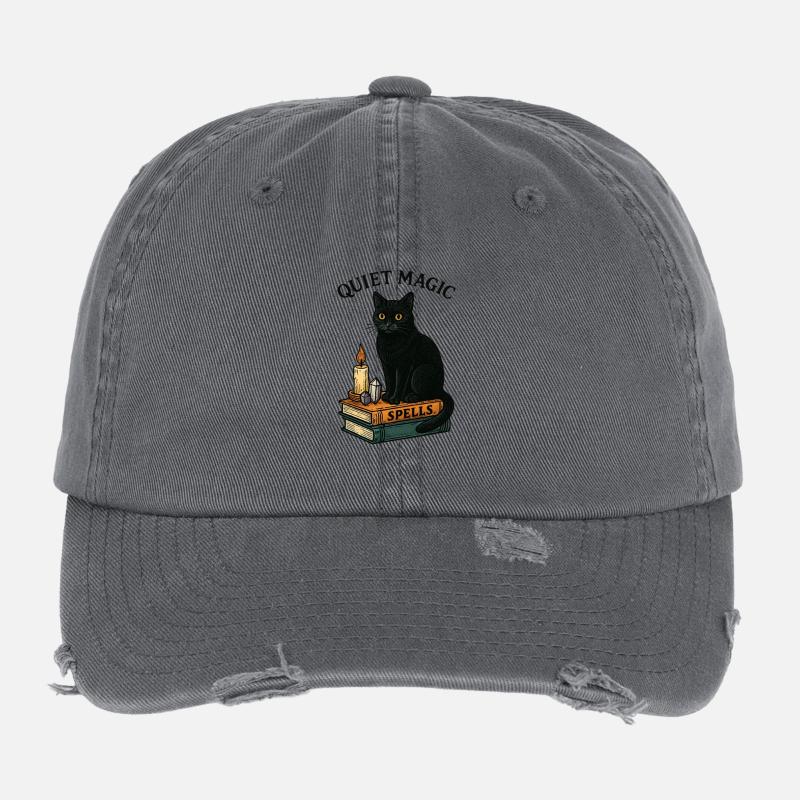 Silent Magic Cat Flexfit Vintage Destroyed Cap