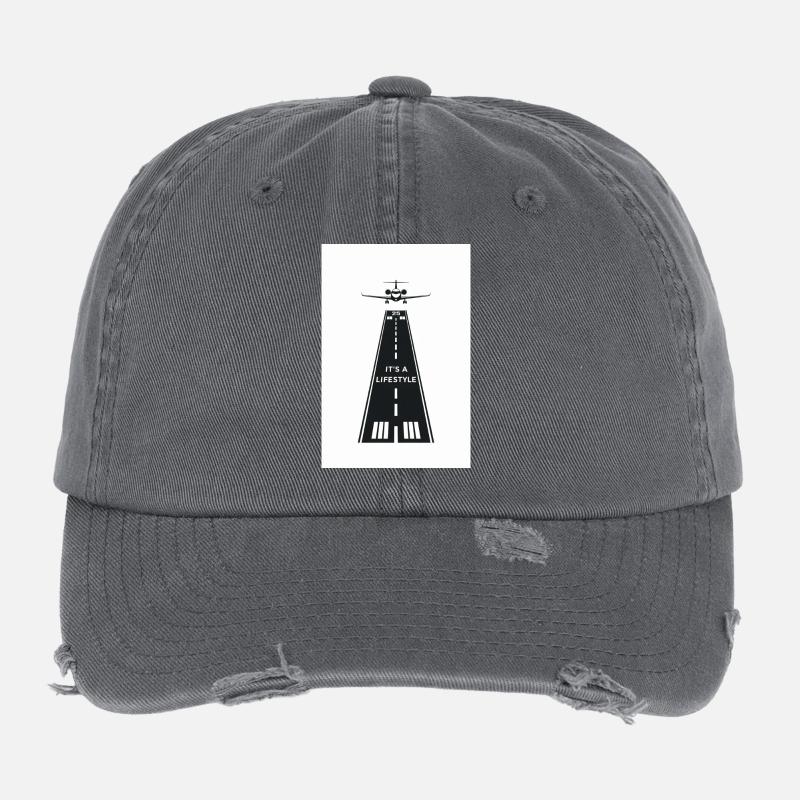 Aviation Runway Design – It's a Lifestyle Flexfit Vintage Destroyed Cap