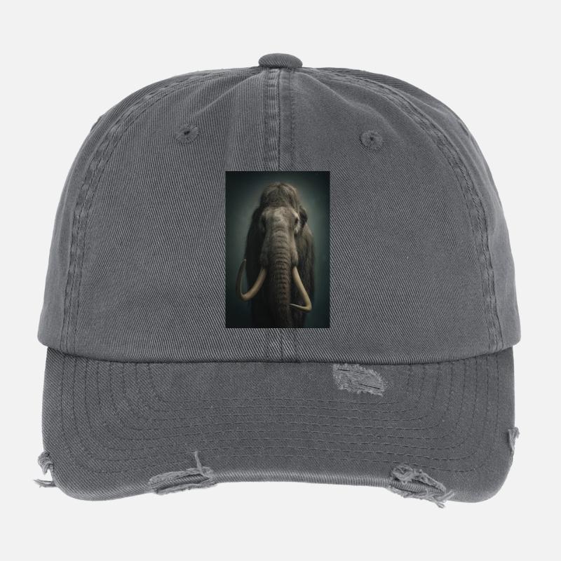 Éléphant d’ivoire nocturne Casquette vintage effet usé Flexfit